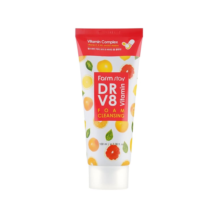 Пінка для вмивання FarmStay DR.V8 Vitamin Foam Cleansing Вітамінна 100 мл (8809469775885) - фото 1