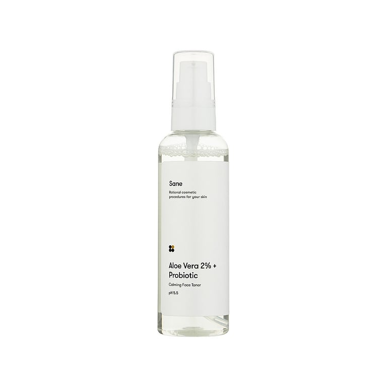 Тонік для обличчя Sane Aloe Vera 2% + Probiotic Calming Face Toner Заспокійливий 100 мл (4820266830533)