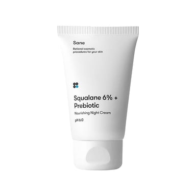 Крем для обличчя Sane Squalane 6% + Prebiotic Nourishing Night Cream pH 6.0 Нічний з пребіотиком і скваланом 40 мл (4820266830373) - фото 1