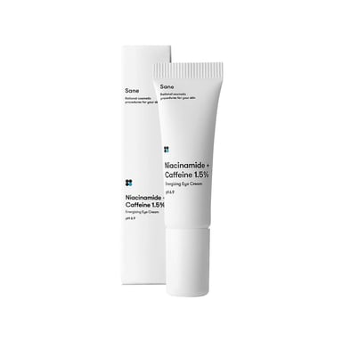Крем для шкіри навколо очей Sane Niacinamide + Caffeine 1.5% Energizing Eye Cream Від темних кіл і набряків З кофеїном 20 мл (4820266830151) - фото 1