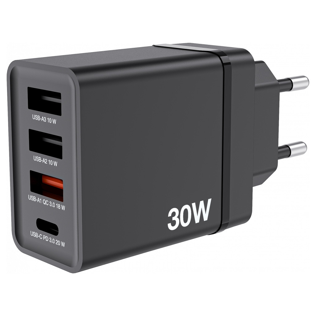 Зарядний пристрій Verbatim USB 30W PD3.0 4-ports black (49700) - фото 4 Зарядний пристрій Verbatim USB 30W PD3.0 4-ports black (49700) - фото 4
