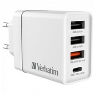 Зарядний пристрій Verbatim USB 30W PD3.0 4-ports white (49701) - фото 1