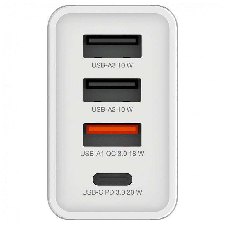 Зарядний пристрій Verbatim USB 30W PD3.0 4-ports white (49701) - фото 3