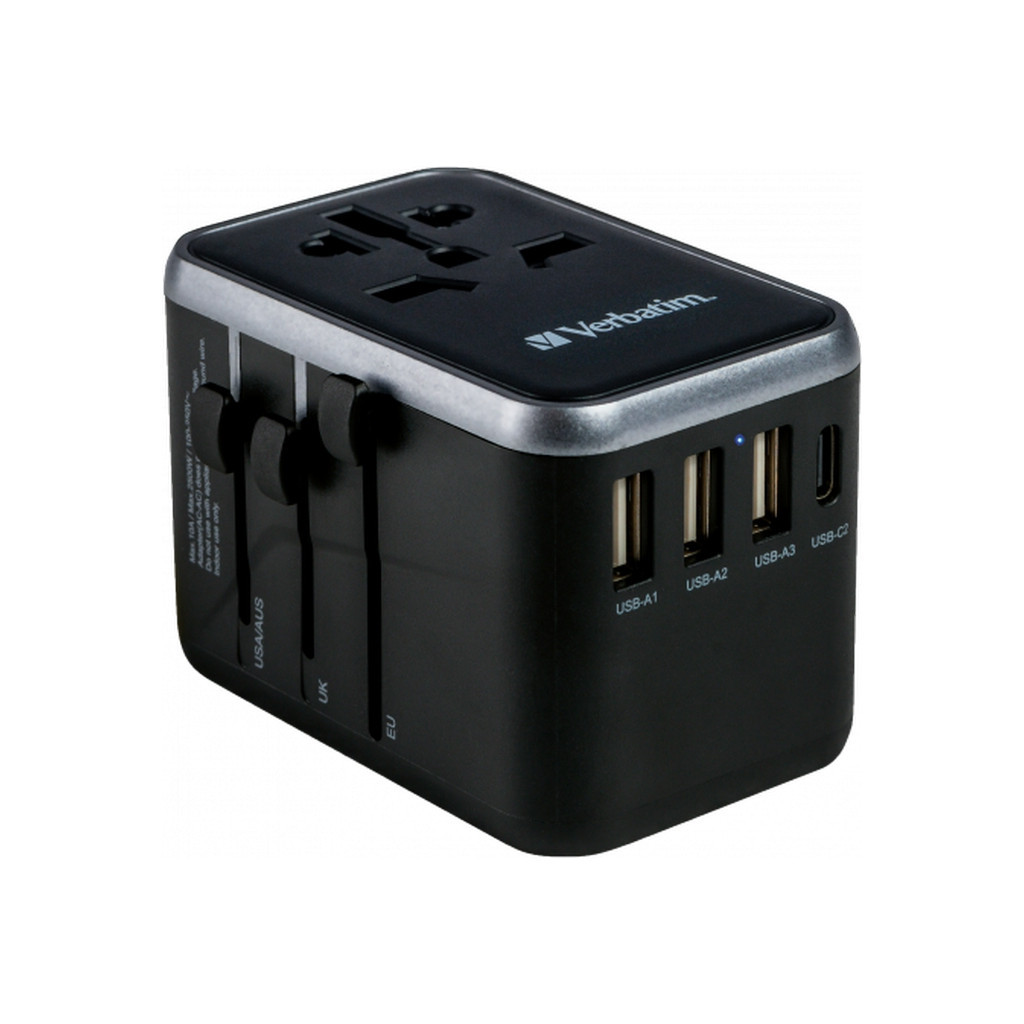 Зарядний пристрій Verbatim UTA-04 PD61W (3xUSB-A/2xUSB-C) (49546) - фото 1