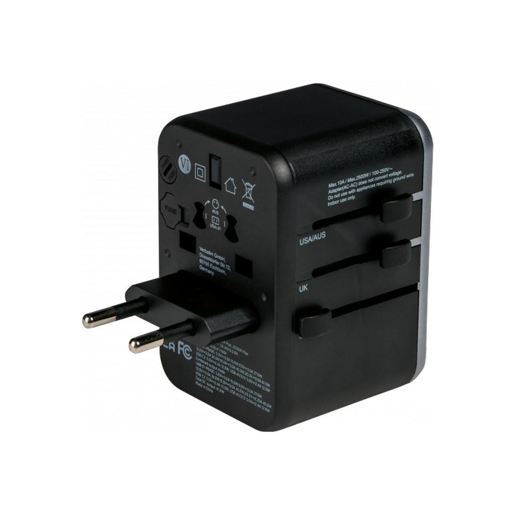 Зарядний пристрій Verbatim UTA-04 PD61W (3xUSB-A/2xUSB-C) (49546) - фото 6 Зарядний пристрій Verbatim UTA-04 PD61W (3xUSB-A/2xUSB-C) (49546) - фото 6