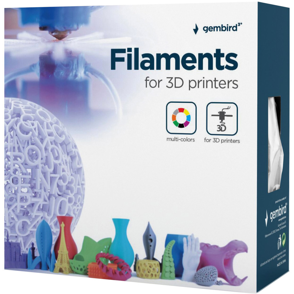 Пластик для 3D-принтера Gembird ABS, 1.75 мм, 1kg, white (3DP-ABS1.75-01-W) - фото 4 Пластик для 3D-принтера Gembird ABS, 1.75 мм, 1kg, white (3DP-ABS1.75-01-W) - фото 4