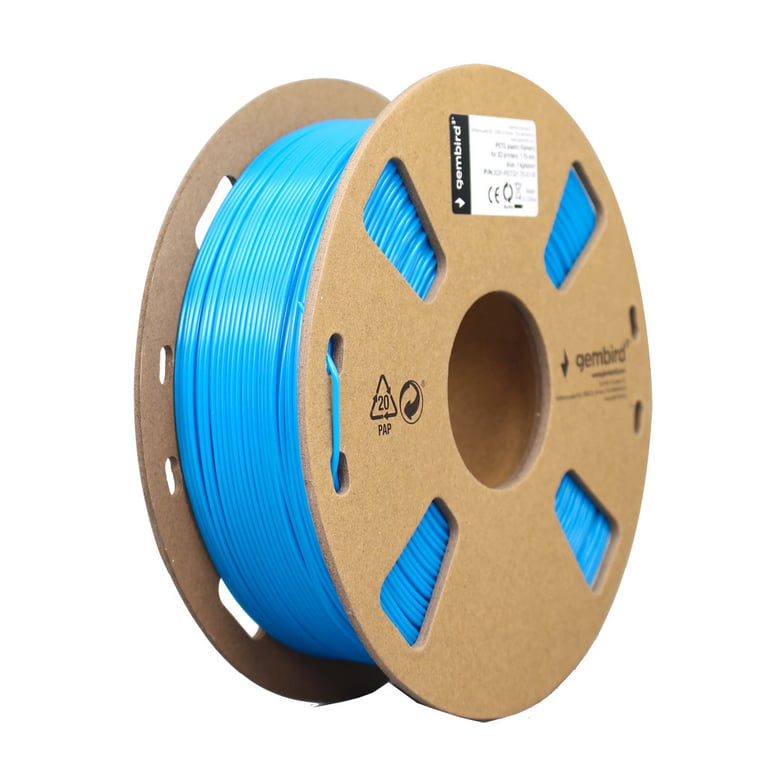 Пластик для 3D-принтера Gembird PETG, 1.75 мм, blue, 1 кг (3DP-PETG1.75-01-B) - фото 1