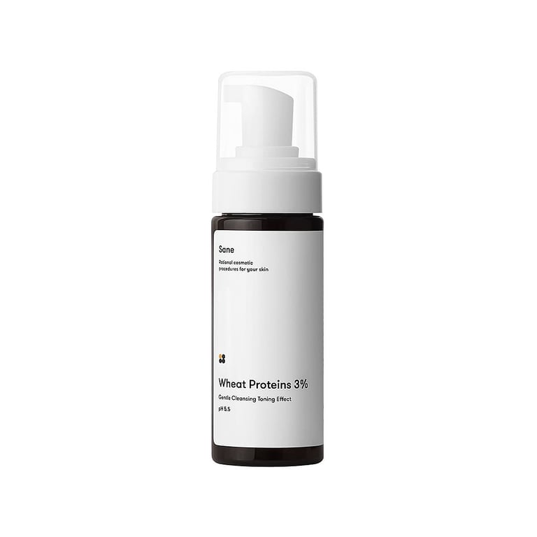 Пінка для вмивання Sane Wheat Proteins 3% Gentle Cleansing Toning Effect pH 5.5 З протеїнами пшениці 3% 150 мл (4820266830397)
