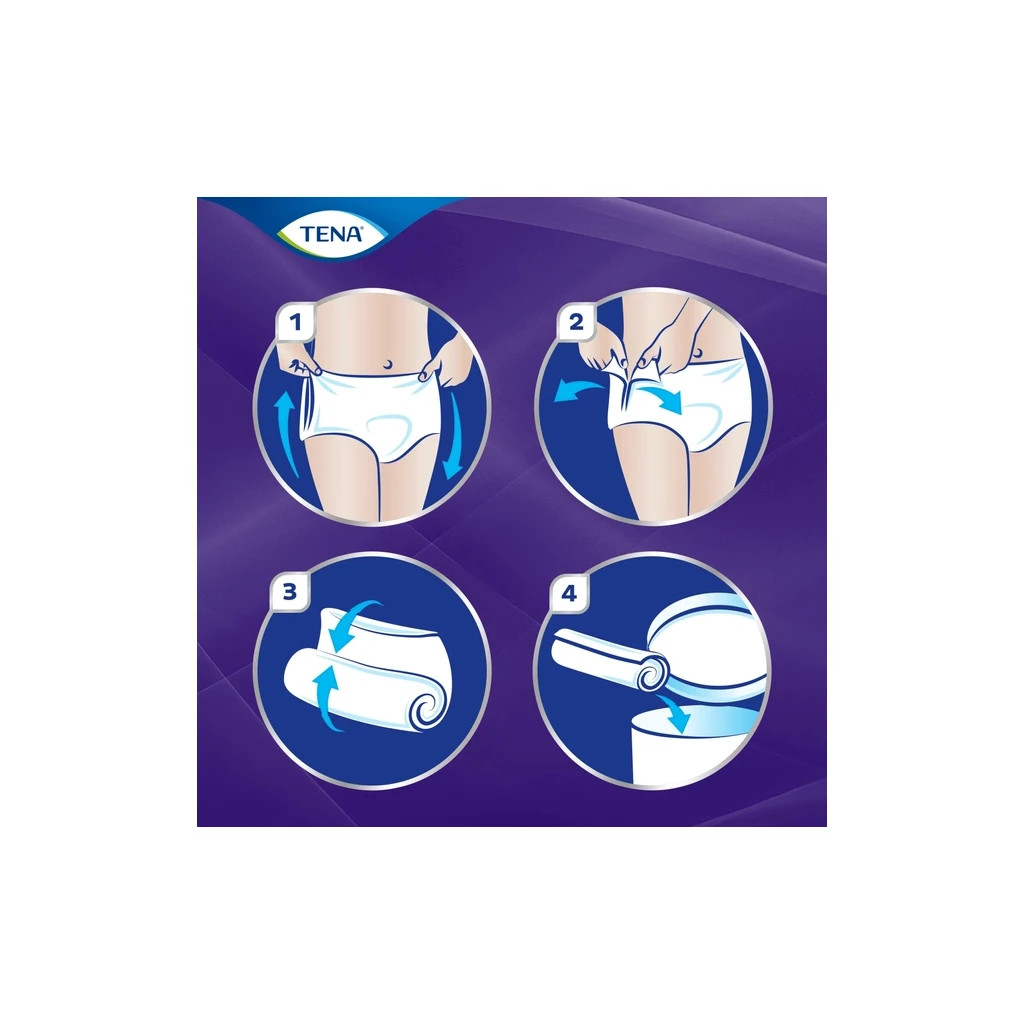 Підгузки для дорослих Tena Pants Plus Night Extra Large 10 шт (7322542133569) - фото 10 Підгузки для дорослих Tena Pants Plus Night Extra Large 10 шт (7322542133569) - фото 10