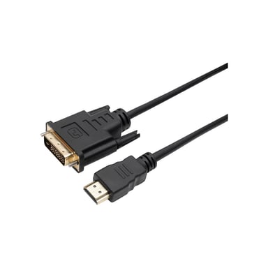 Кабель мультимедійний HDMI to DVI 24+1 1.8m Dynamode (DM-CL-HDMI-DVI-1.8M) - фото 1