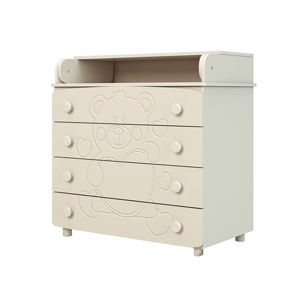 Комод-пеленатор Angelo Ведмедик з серцем (айворі) 90х51х90 (14002) - фото 1 Комод-пеленатор Angelo Ведмедик з серцем (айворі) 90х51х90 (14002) - фото 1