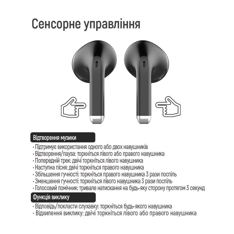 Навушники ColorWay Slim TWS-2 Earbuds Black (CW-TWS2BK) - фото 9