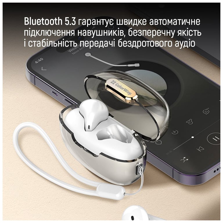 Навушники ColorWay Slim TWS-2 Earbuds White (CW-TWS2WT) - фото 7