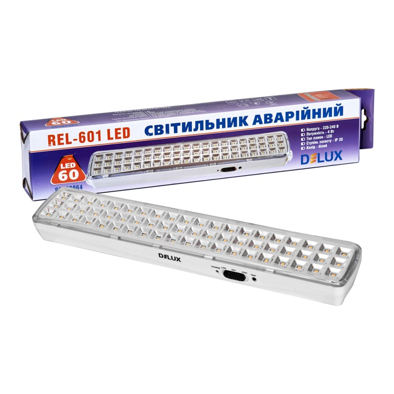 Світильник Delux REL-601 (3.7V2Ah) 60 LED 4W (90016961) - фото 2