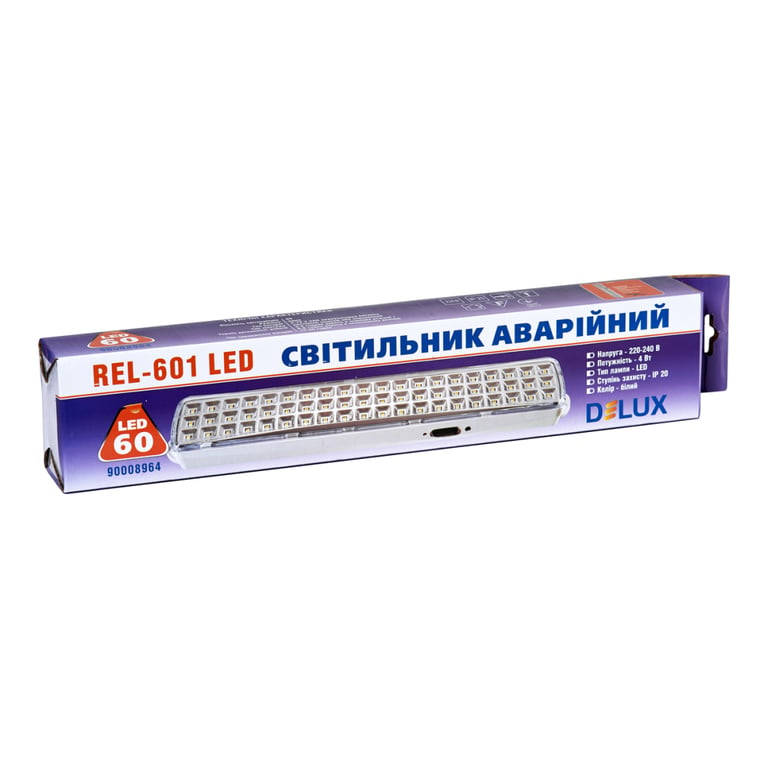 Світильник Delux REL-601 (3.7V2Ah) 60 LED 4W (90016961) - фото 3