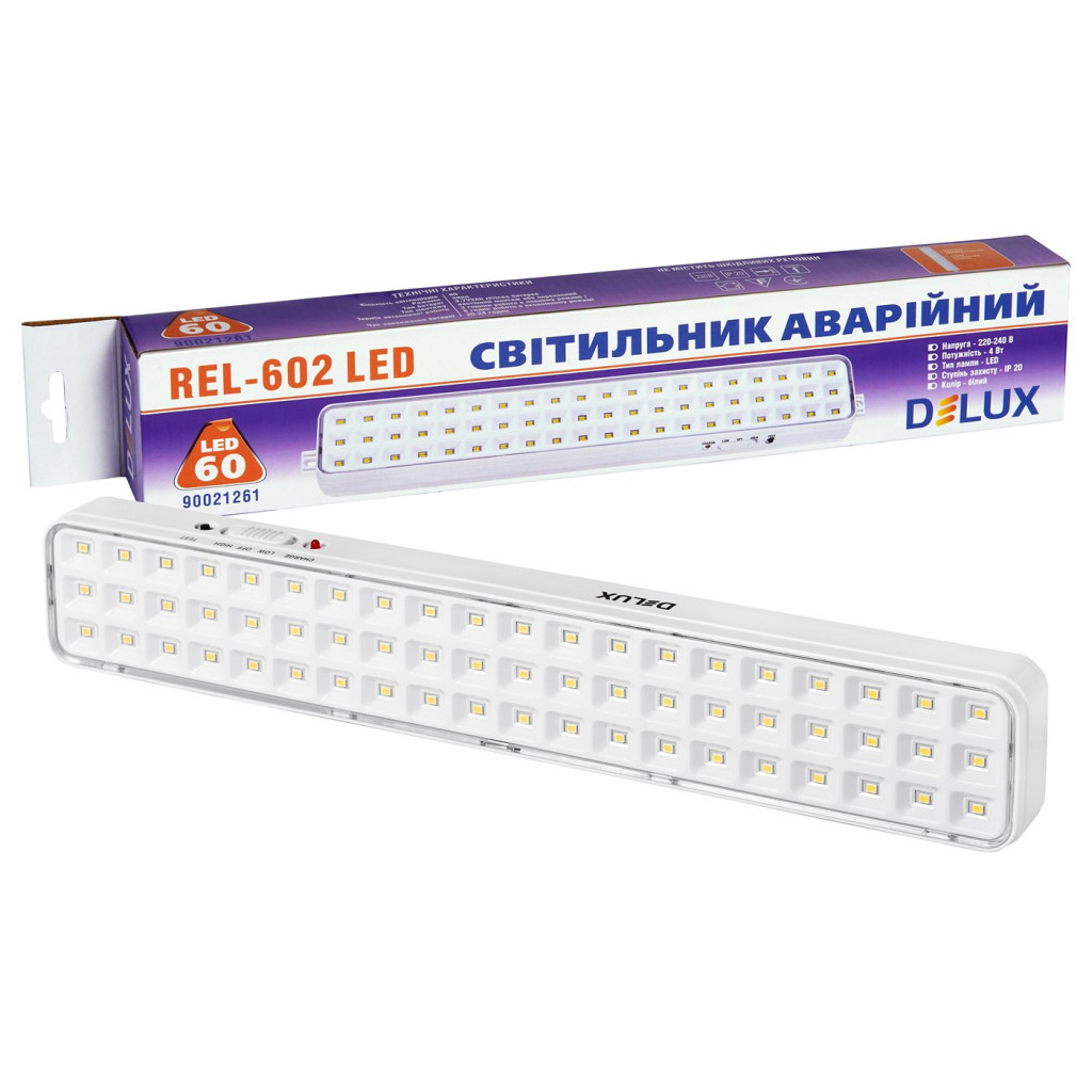 Світильник Delux REL-602 (3.7V2Ah) 60 LED 4W (90021261) - фото 3 Світильник Delux REL-602 (3.7V2Ah) 60 LED 4W (90021261) - фото 3