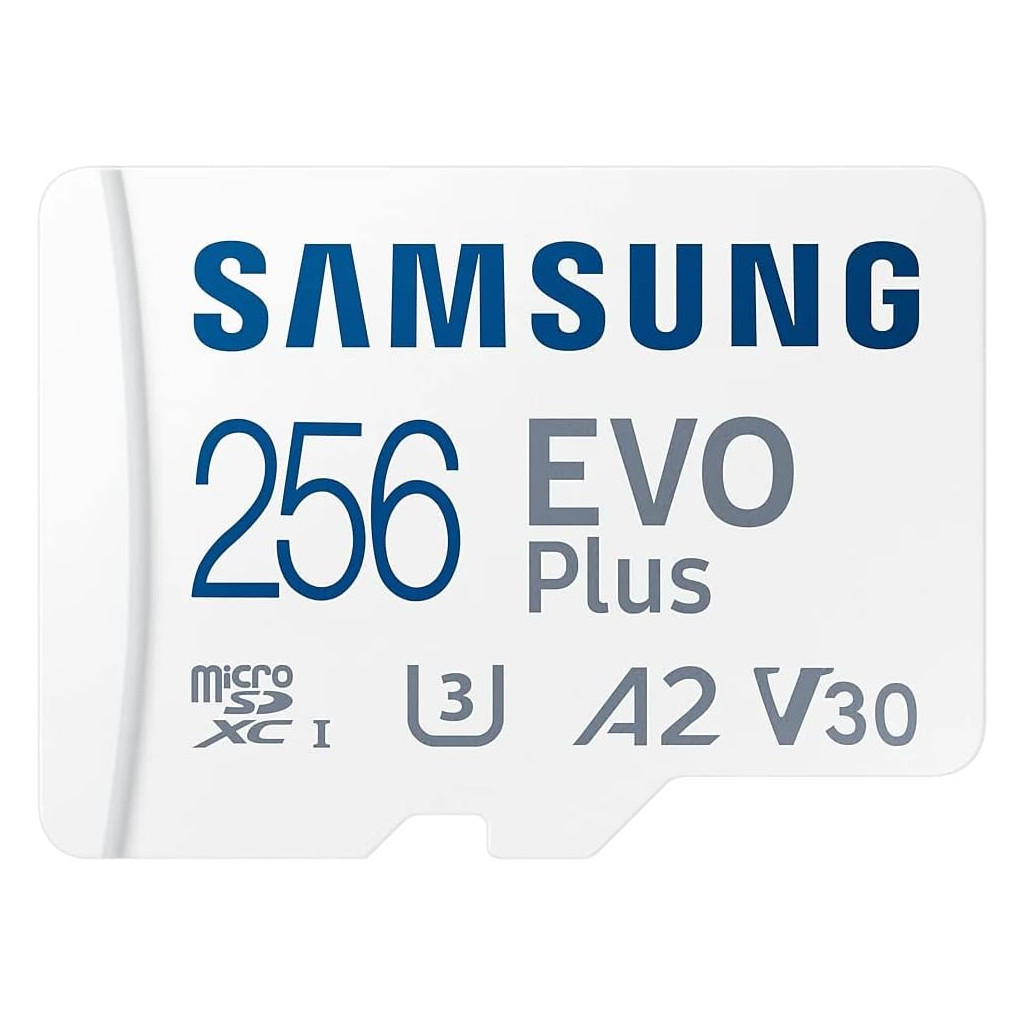 Карта пам'яті Samsung microSDXC 256GB C10 UHS-I R130MB/s Evo Plus + SD (MB-MC256KA/EU) - фото 2 Карта пам'яті Samsung microSDXC 256GB C10 UHS-I R130MB/s Evo Plus + SD (MB-MC256KA/EU) - фото 2