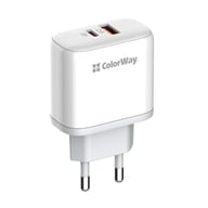 Зарядний пристрій ColorWay Power Delivery Port PPS USB (Type-C PD+ USB QC3.0) (45W) white (CW-CHS042PD-WT) - фото 1