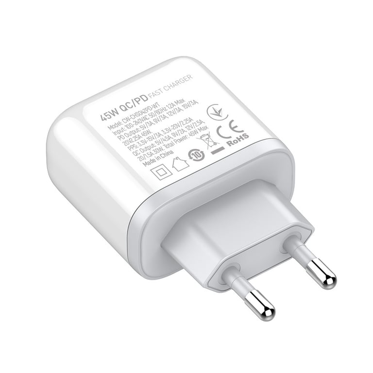 Зарядний пристрій ColorWay Power Delivery Port PPS USB (Type-C PD+ USB QC3.0) (45W) white (CW-CHS042PD-WT) - фото 5