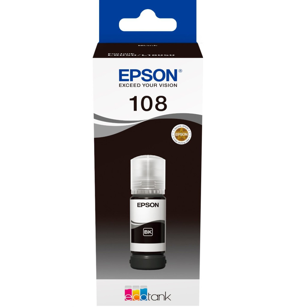 Контейнер з чорнилом Epson 108 EcoTank L8050/L18050 black (C13T09C14A) - фото 2 Контейнер з чорнилом Epson 108 EcoTank L8050/L18050 black (C13T09C14A) - фото 2