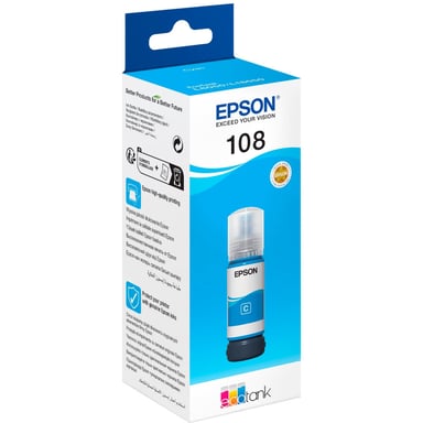 Контейнер з чорнилом Epson 108 EcoTank L8050/L18050 cyan (C13T09C24A) - фото 1