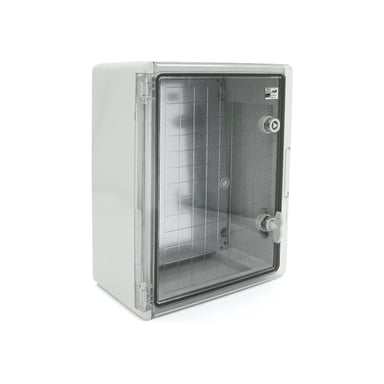Шафа настінна ADAL PANO 400х300х170, з прозор. двецятами, IP65, Бокс ударостійкий, ABS пластик (144899 / 111517) - фото 1
