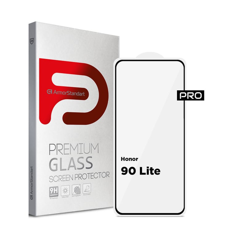 Скло захисне Armorstandart Pro Honor 90 Lite Black (ARM73683) - фото 1