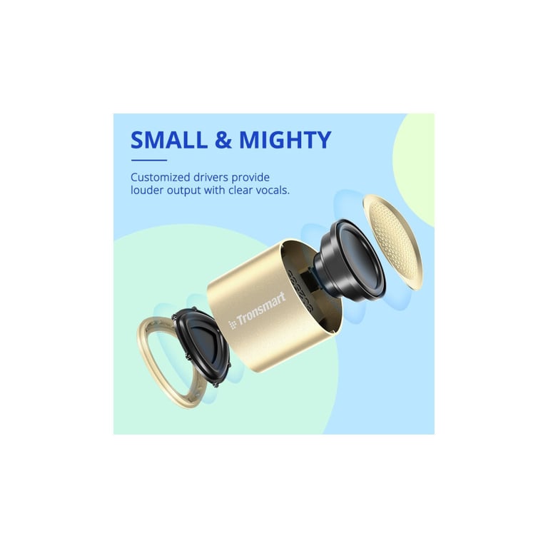 Акустична система Tronsmart Nimo Mini Speaker Gold (985908) - фото 7