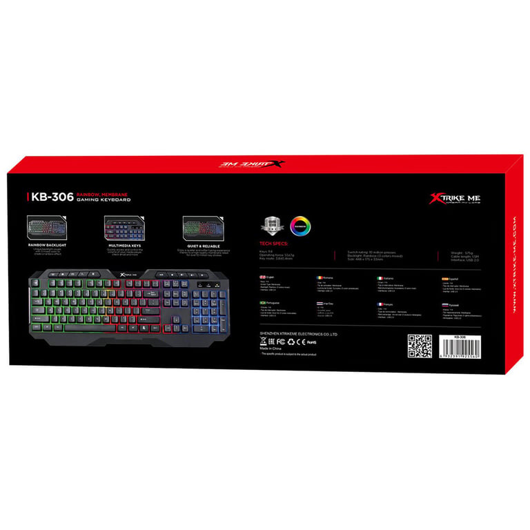 Клавіатура Xtrike ME KB-306 LED USB UA Black (KB-306UA) - фото 8