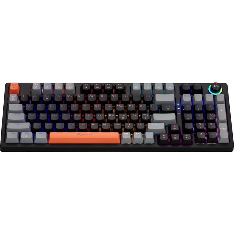 Клавіатура Xtrike ME GK-987 RGB Mechanical USB UA Black/Grey (GK-987GGRUA) - фото 3