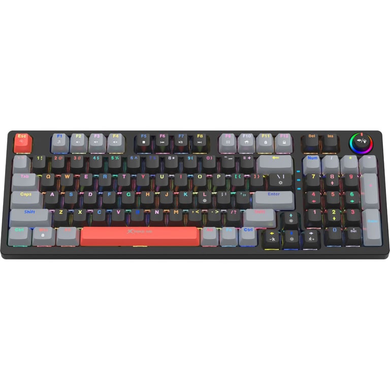Клавіатура Xtrike ME GK-987 RGB Mechanical USB UA Black/Grey (GK-987GGRUA) - фото 4