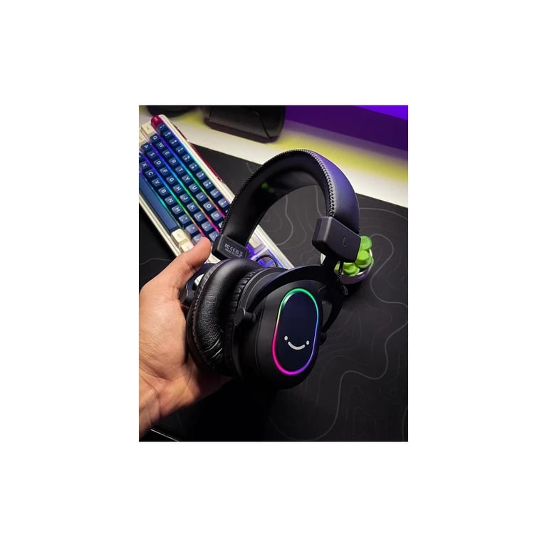Навушники Fifine H6 RGB 7.1 Black (H6) - фото 3