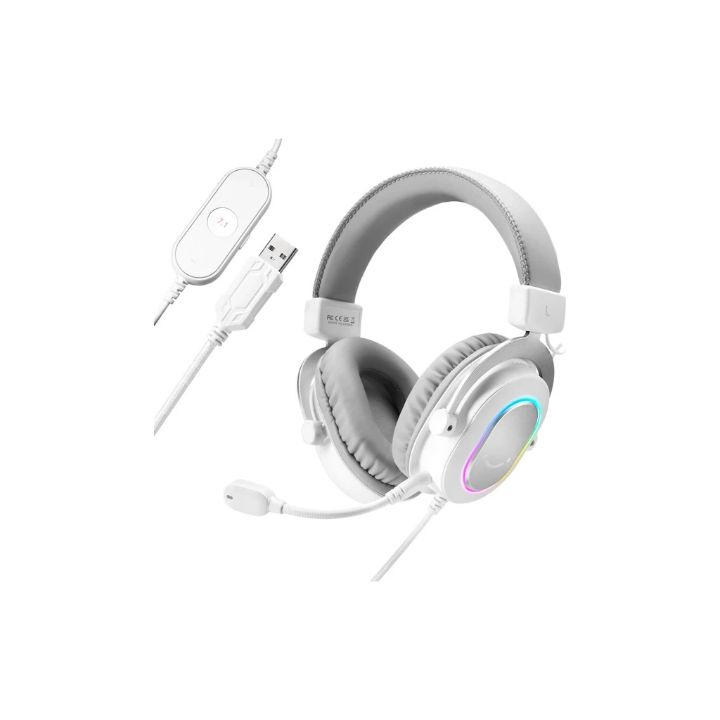 Навушники Fifine H6 RGB 7.1 White (H6W) Навушники Fifine H6 RGB 7.1 White (H6W)