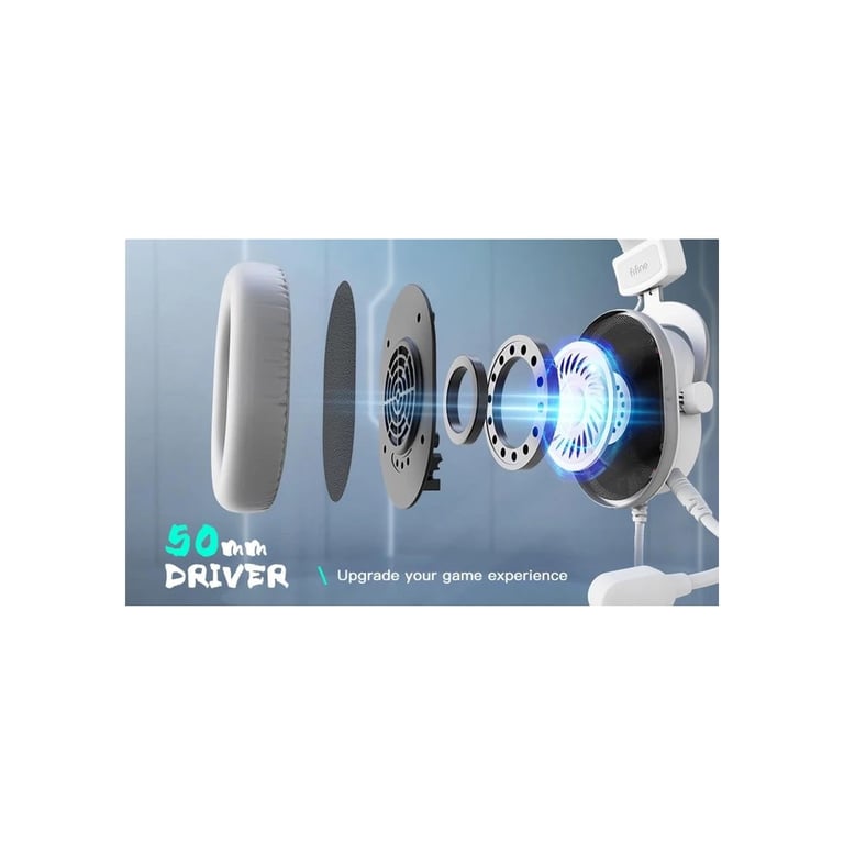 Навушники Fifine H6 RGB 7.1 White (H6W) - фото 11