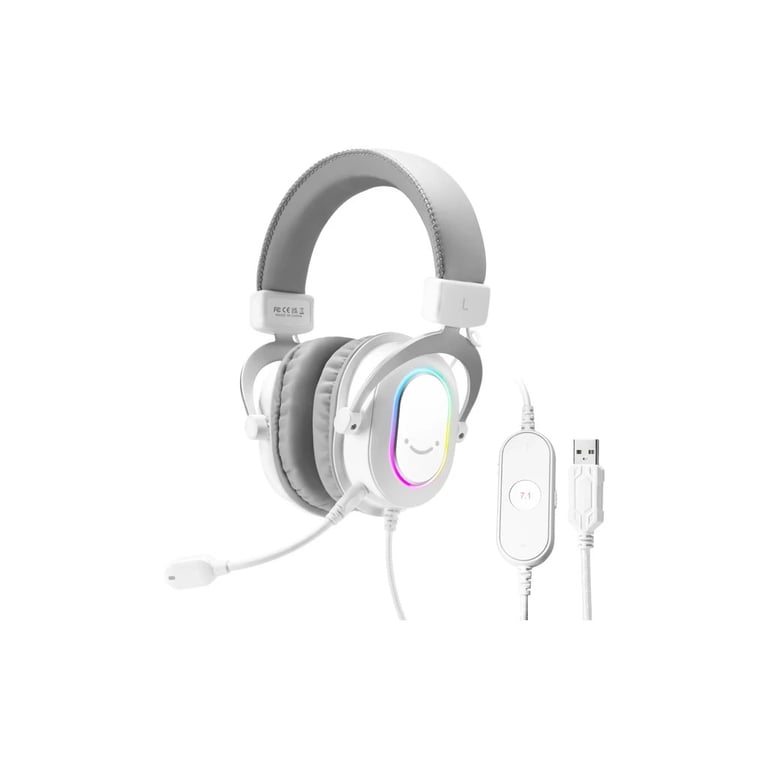 Навушники Fifine H6 RGB 7.1 White (H6W) - фото 2