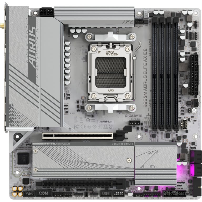 Материнська плата GIGABYTE B650M AORUS ELITE AX ICE (B650M A ELITE AX ICE) — фото 1