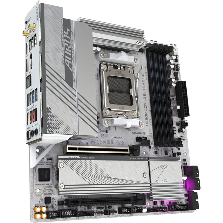 Материнська плата GIGABYTE B650M AORUS ELITE AX ICE (B650M A ELITE AX ICE) - фото 2