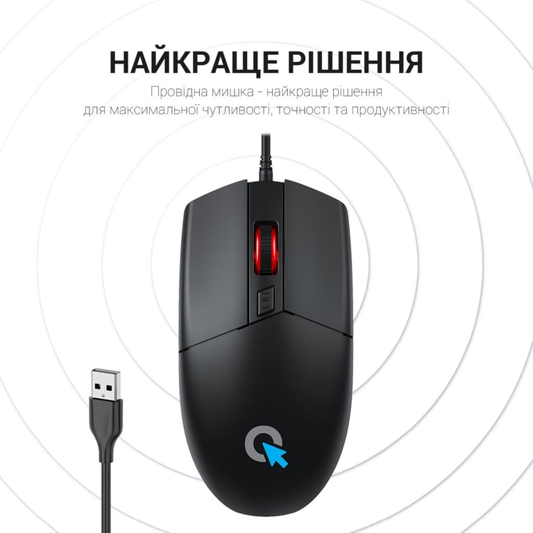 Мишка OfficePro M115 USB Black (M115) - фото 5