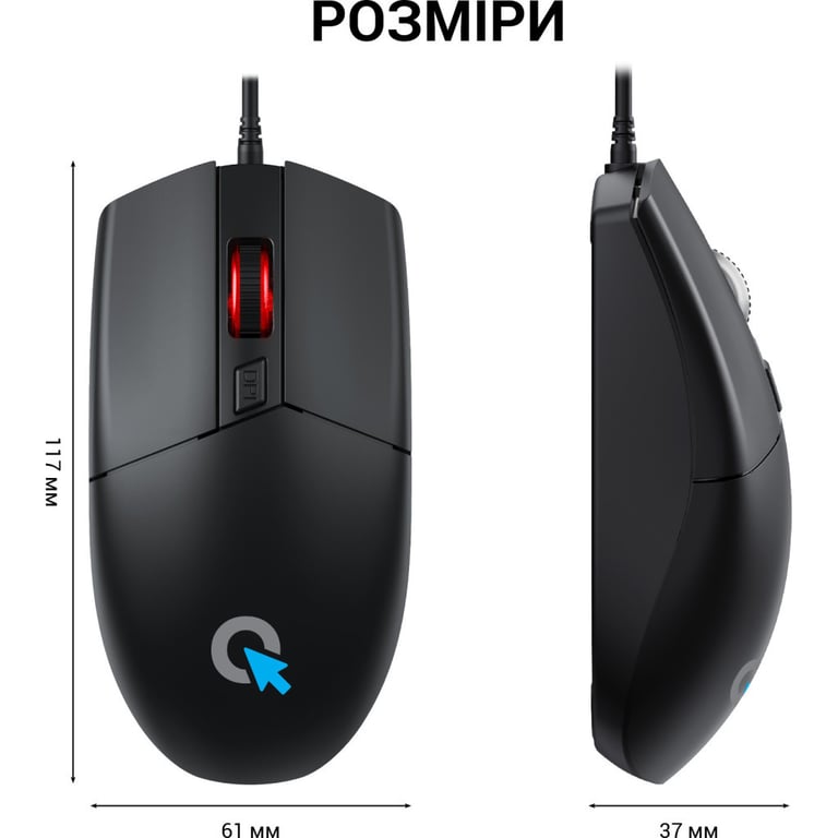 Мишка OfficePro M115 USB Black (M115) - фото 9