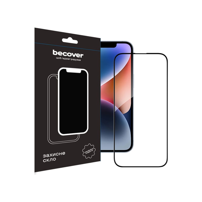 Скло захисне BeCover Apple iPhone 15 Pro Max Black (710594) - фото 1