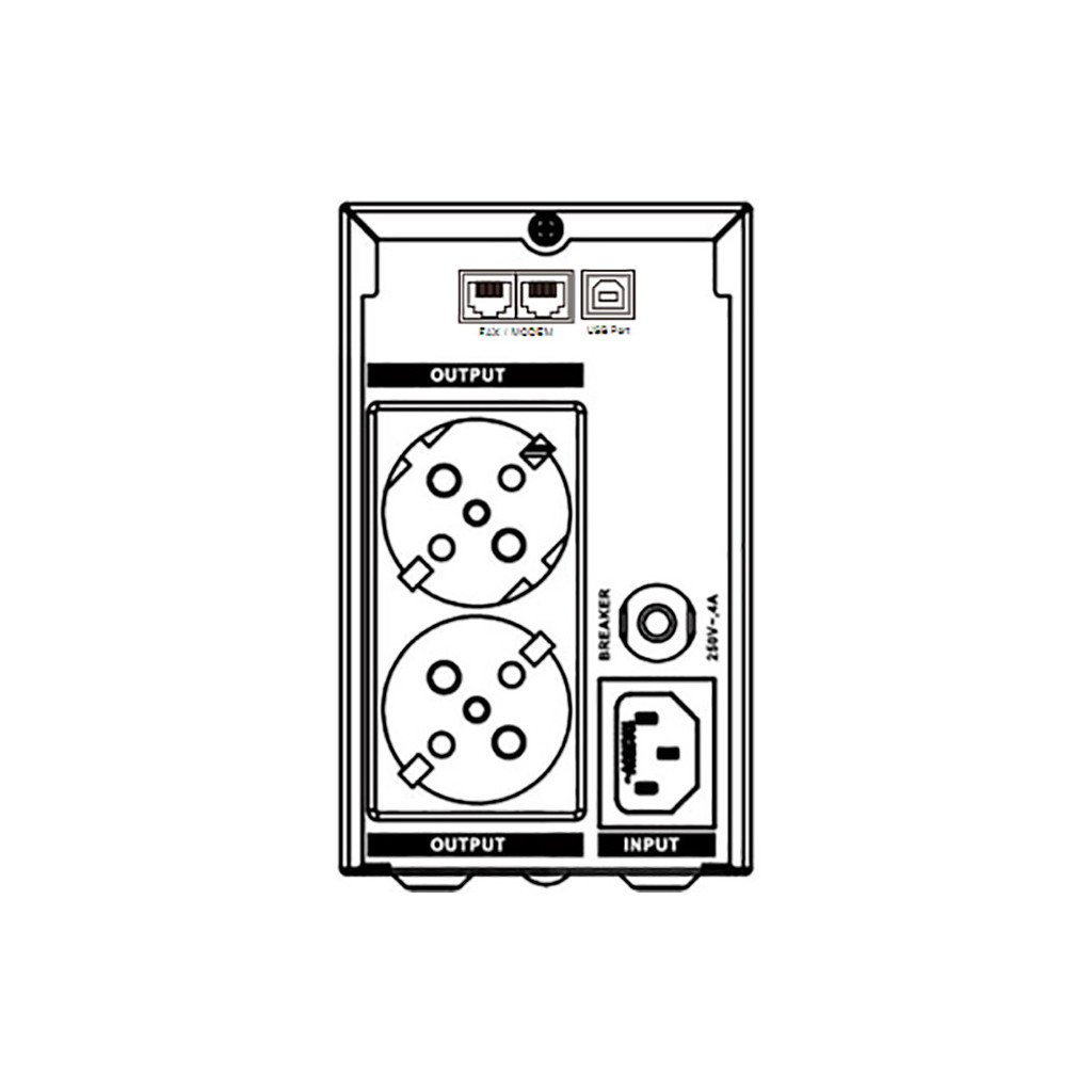 Пристрій безперебійного живлення Marsriva MR-UF800L 480W LCD (MR-UF800L) - фото 3 Пристрій безперебійного живлення Marsriva MR-UF800L 480W LCD (MR-UF800L) - фото 3