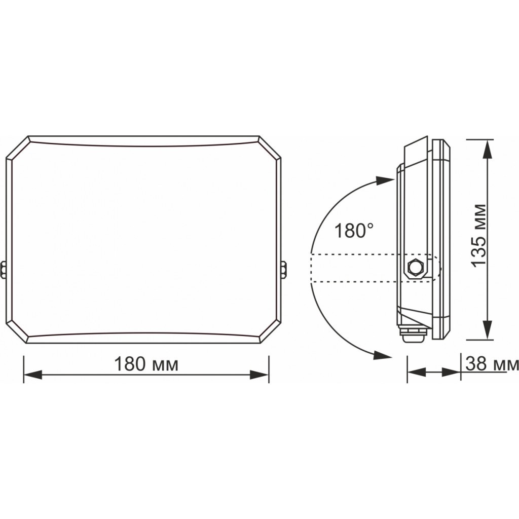 Прожектор Videx VLE-F3-0505B - фото 4 Прожектор Videx VLE-F3-0505B - фото 4