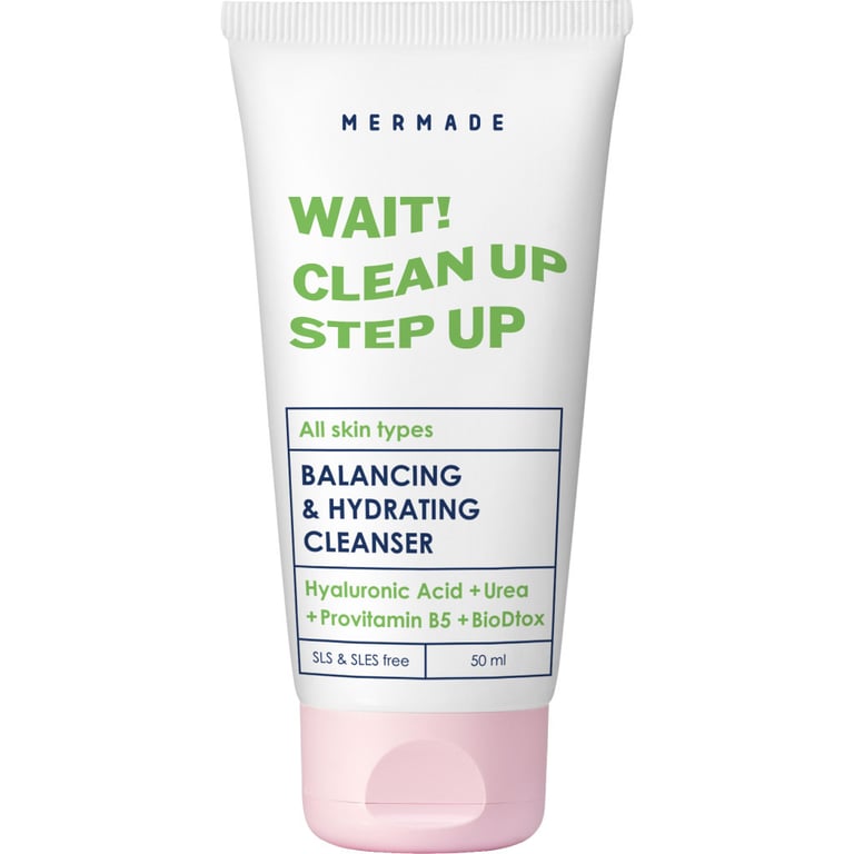 Гель для вмивання Mermade Wait! Clean Up Step Up Bioflavonoids & Vitamin E Balancing & Hydrating Cleancer 50 мл (4823122900142) - фото 1