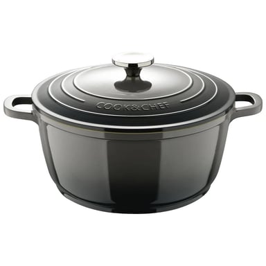 Каструля Bergner Excalibur з кришкою Сіра 5.8 л (BG-36102-GY) - фото 1