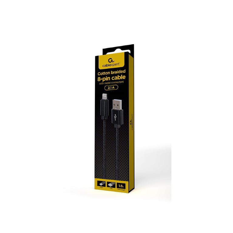 Дата кабель USB 2.0 AM to Lightning 2.0m 2.1A Cablexpert (CCDB-mUSB2B-AMLM-6) - фото 2