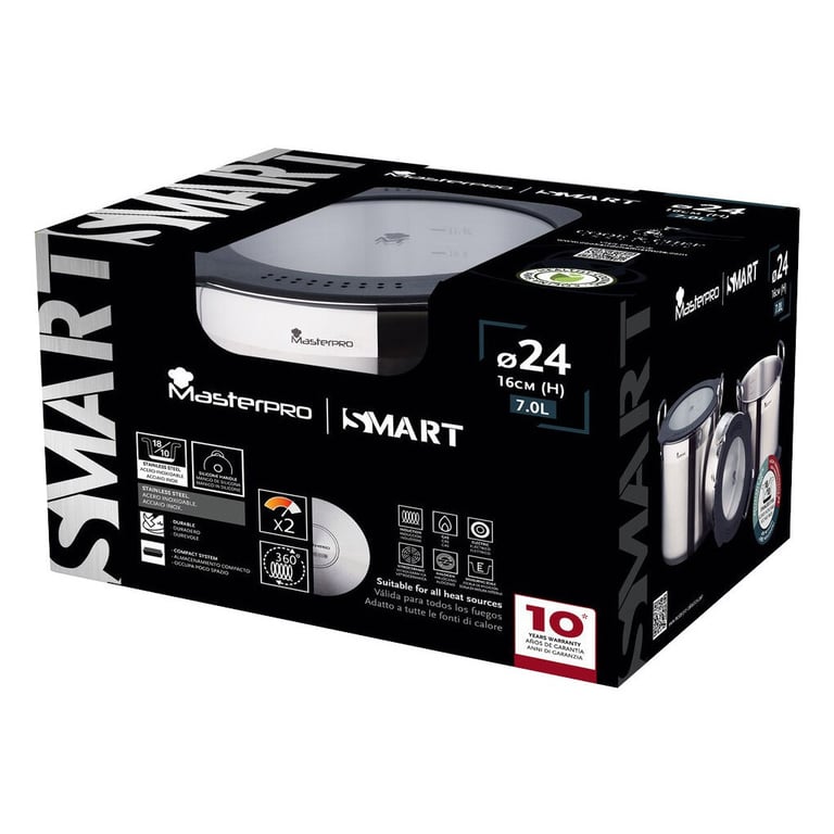 Каструля MasterPro Smart з кришкою 7.21 л (BGEU-3779) - фото 4