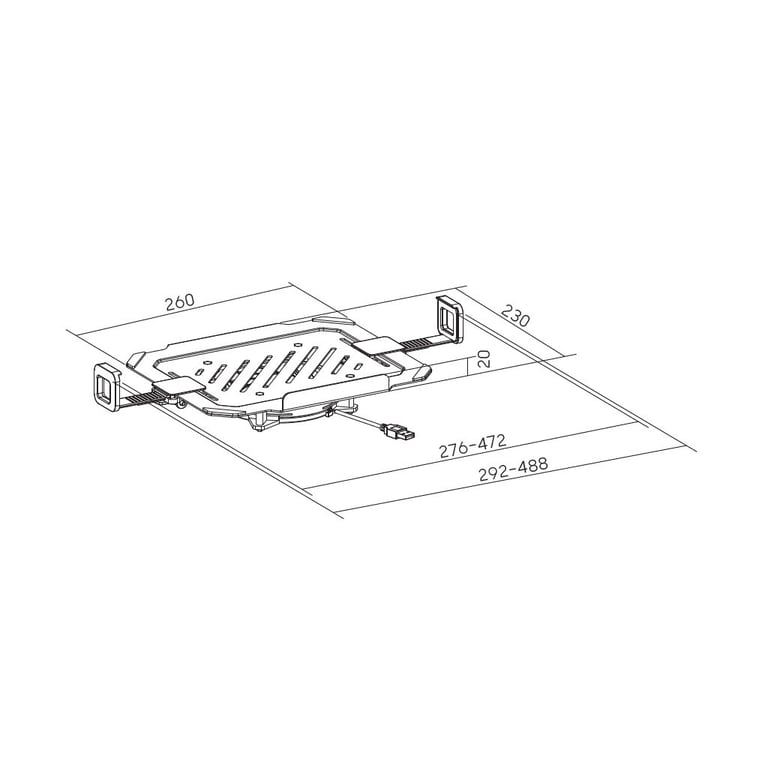 Підставка до ноутбука OfficePro для кронштейнів VESA 75x75,100x100 +RGB (LH474B) - фото 5