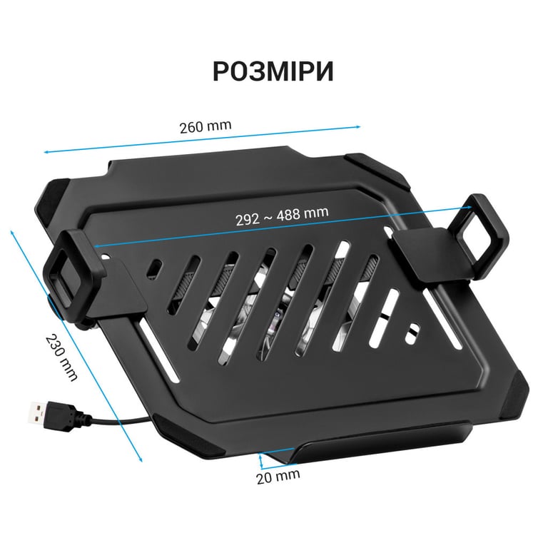Підставка до ноутбука OfficePro для кронштейнів VESA 75x75,100x100 +RGB (LH474B) - фото 6