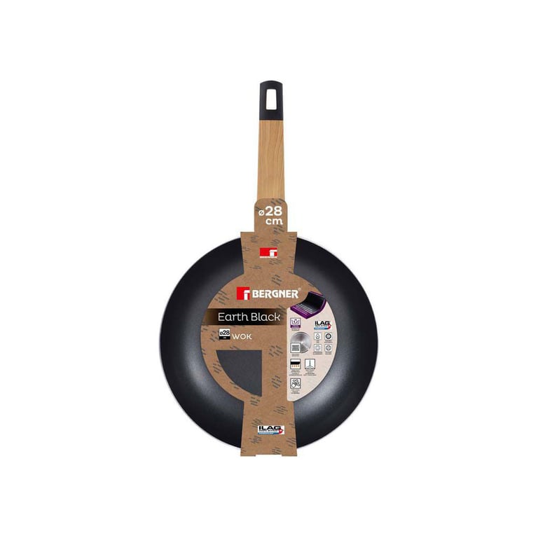 Сковорода Bergner Wok Earth Black 28 см (BG-34627-BK) - фото 5