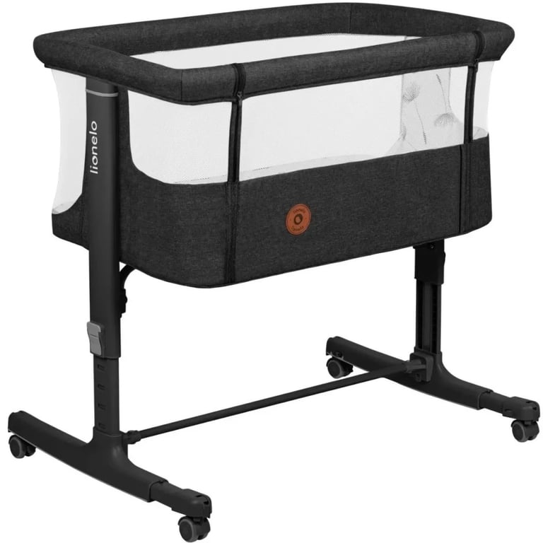 Ліжечко Lionelo приставне Aurora Grey Graphit (LO-AURORA GREY GRAPHITE) - фото 1